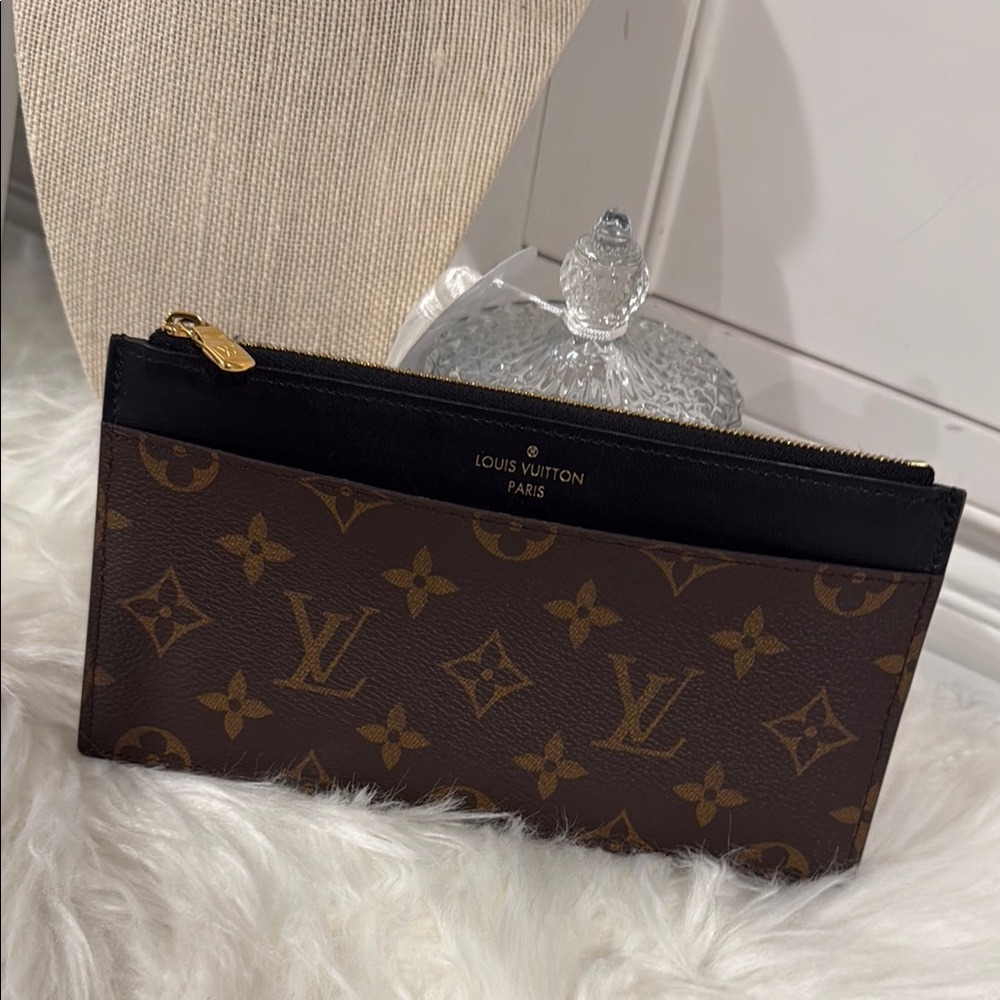 Louis Vuitton Monogram Canvas Brown and Black Zip Pouch